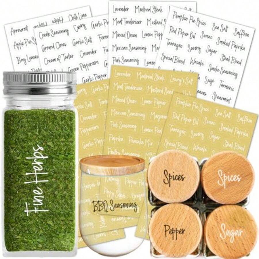 Spice Labels & Stickers - 278 Clear Spice Labels - View 1
