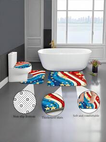 Bộ 1/4 rèm tắm họa tiết cờ đỏ và ngôi sao, rèm tắm chất lượng cao kèm 12 móc nhựa, thảm chống trượt phòng tắm, bọc bồn cầu hình chữ U, phụ kiện trang trí nhà cửa hiện đại, rèm tắm trang trí nhà cửa thiết kế hiện đại trang nhã, trang trí phòng tắm, bộ rèm tắm phòng tắm, quà tặng tân gia hoàn hảo. Dễ dàng lắp đặt - Món quà hoàn hảo cho bạn bè và gia đình, phù hợp cho mùa xuân, hè, thu và đông. - Nhiều màu - Xem 10