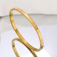 [Vòng tay mạ vàng 18K] Món quà cưới Trung Đông sang trọng dành cho cô dâu Dubai. Có sẵn các kích thước 4mm và 6mm. - vòng đeo tay - Xem 2