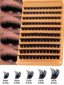 200/120pcs False Eyelashes Set, D-Curl, 8-16mm Length, Natural Look, Thick & Long, Soft & Lightweight, Reusable, Includes Adhesive & Makeup Tools, Suitable For Home, Weddings, Parties, Festivals, Travels, Spring - Multicolor - View 5