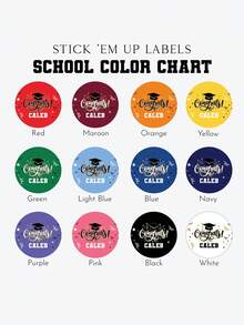 12/24/40pc Customize Text Congrats Graduation Round Stickers,Personalized Grad Cap & Confetti Stickers, Custom Name & Year Graduation Season Sticker, Grad Party Decor Stickers For Cups, Notebook,Gift Wrapping, Graduation Party Supplies 2026, Ideal Gift For 2026 Graduate, Grad Parent, And Party Planner,Waterproof Stickers - Multicolor - View 5