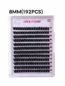 192 PCS Soft Band DIY Eyelash Clusters Pre-Made Russian Volume Lashes C/D Curl 8-18mm Mixed Length Fluffy Easy Wear Individual False Eyelashes - D - View 13