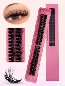 80片60D卷翘假睫毛簇，DIY假睫毛，可拉长、浓密、自然卷翘 - CC - 查看 1