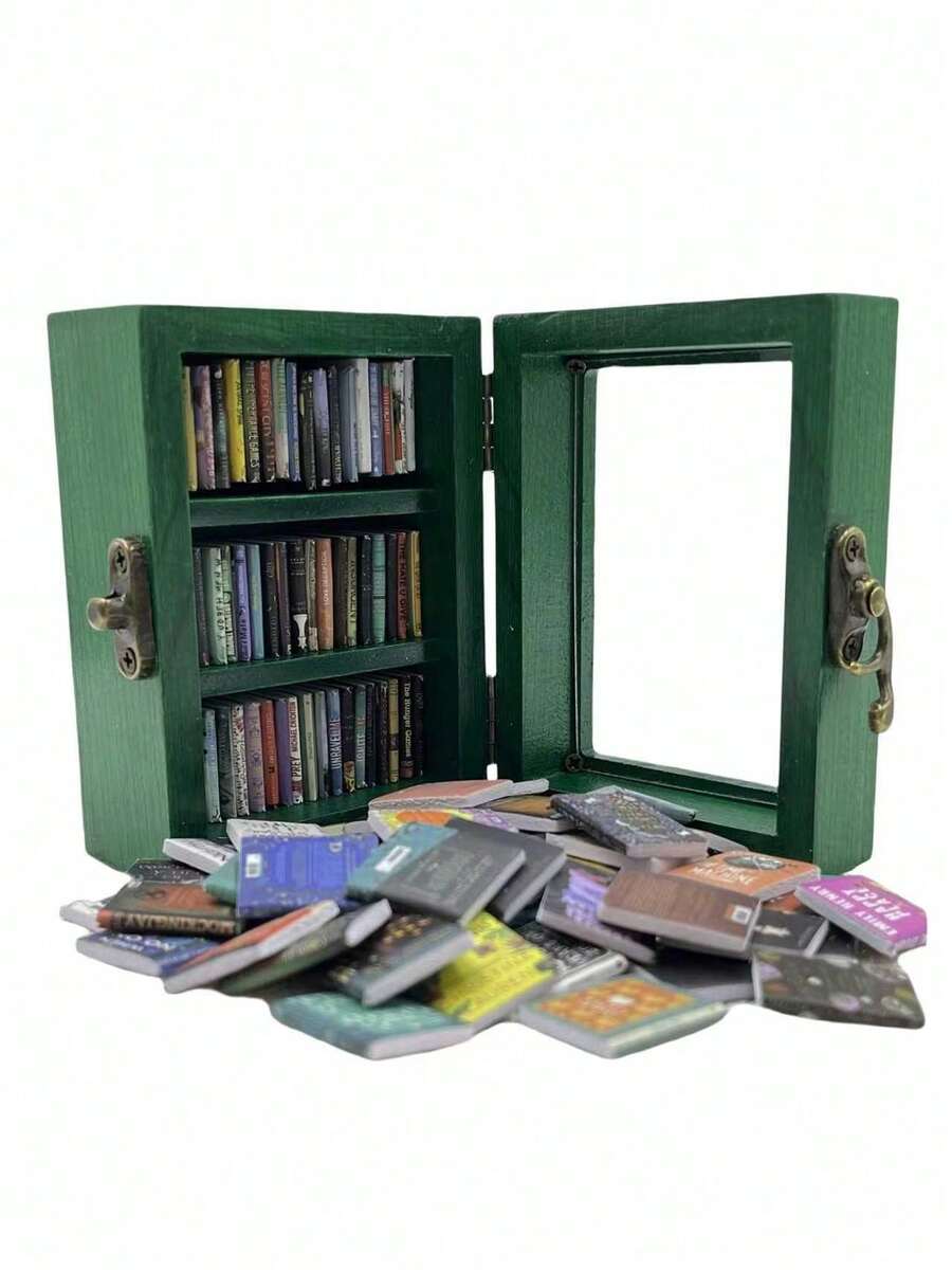 1 Piece Anxiety Bookshelf (Contains 60 Books) Get Rid Of Your Anxiety, Mini Book Matchbox Dollhouse.Ornaments, Decorate Your Room And Fill It With A Scholarly Atmosphere. Even When You Are Alone, You Have Its Company, Reducing Your Anxiety.Mini Decorations, Party Gifts Suitable For Friends And Relatives, Lovers When Small Gifts, Can Be Placed In The Room, Office, Private Places When Decoration - View 1