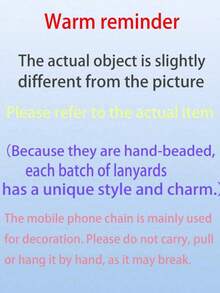 1件精致铃兰花手机挂绳，渐变玻璃花吊坠，女士包包挂饰，生日/情人节礼物，手机配件，手机挂绳，手机斜挎包（由于拍摄角度和放大倍数，实际尺寸可能与照片略有不同） - 彩色 - 查看 8