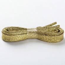 Shiny Gold Glitter Flat Cute Personalized Sports Shoes, Fashionable Sneakers, Unisex Casual Lace-Up Shoes, Korean Style - Light Gold - View 4