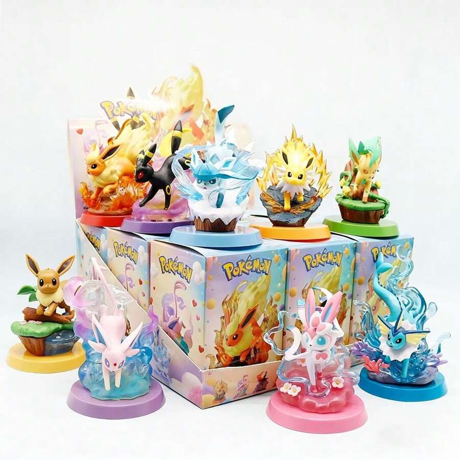 pokemon Bộ sưu tập Pokémon, Eevee phiêu lưu 9 món, mô hình dễ thương, tượng nhỏ đáng yêu, hộp quà Pokémon bí ẩn sáng tạo, trang trí nhà cửa, quà tặng tinh tế, vật trang trí bàn làm việc, hộp quà trang trí mô hình nhân vật hoạt hình, quà sinh nhật Pokémon, quà Giáng sinh, quà Ngày Valentine. Quà tặng cho bạn cùng lớp. - Nhiều màu - Xem 1