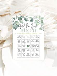 Bộ 10 lá bài trò chơi tiệc cưới chủ đề xanh lá cây - Bao gồm các lá bài Bingo và trò chơi tương tác chủ đề xanh lá cây cho tiệc độc thân, phù hợp cho lễ cưới, tiệc cưới, tiệc sinh nhật, họp mặt theo chủ đề, kỷ niệm, tiệc tân gia và tiệc độc thân. - Một kích cỡ phù hợp cho tất cả - Xem 4