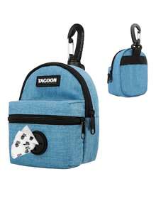 Multi-Color Dog Treat Bag Set, Dog Poop Bag Dispenser, Suitable For Leash, Pet Snack Container With Inner Bag, Fit For Small Dogs, Great For Training And Walking, Hands-Free Dog Waste Bag Dispenser, Dog Travel Accessories - Multicolor - View 9