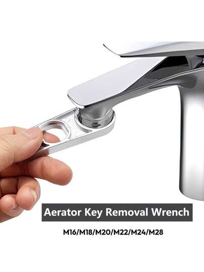 6-In-1 Faucet Pressure Booster Wrench, Faucet Aerator Disassembly Wrench, Durable Zinc Alloy Material, Easy Grip Design, Suitable For Kitchen And Bathroom, Water-Saving