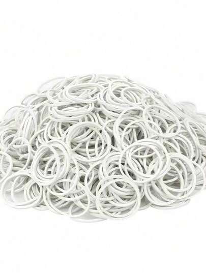 100/300/500pcs White 25mm Anti-Aging Industrial Rubber Bands, High Elasticity, White Rubber Bands Suitable For Organizing And Bundling, Diameter 25mm/0.984inch