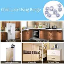 2/4/6/8/10/12pcs Kids Safety Locks - For Cabinet Locks - Soft Bendable Locks Suitable For Cabinets, Drawers, Cupboards, Ovens, Fridges, Wardrobes, Doors And Windows - Multicolor - View 10