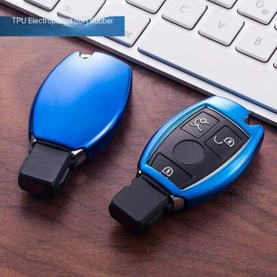 Bộ móc chìa khóa, bao bảo vệ chìa khóa bằng TPU mềm, hộp đựng chìa khóa ô tô cho các dòng xe A-Class, C-Class, E-Class, S-Class, G-Class, GLC, GLE, GLS, CLA, CLS, GLA, GLB, giá đỡ chìa khóa tinh tế và cao cấp, phù hợp cho cả nam và nữ.
