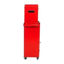 5-Drawer Storage Box, With Casters And Rolling Options, Removable Top And Adjustable Shelves, Garage Toolbox - Red - View 5