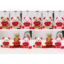 Kit Of 3/6/12 Teddy Bear Keychains, Ideal For Gifts, Resell Sk-2 - 彩色 - 查看 7