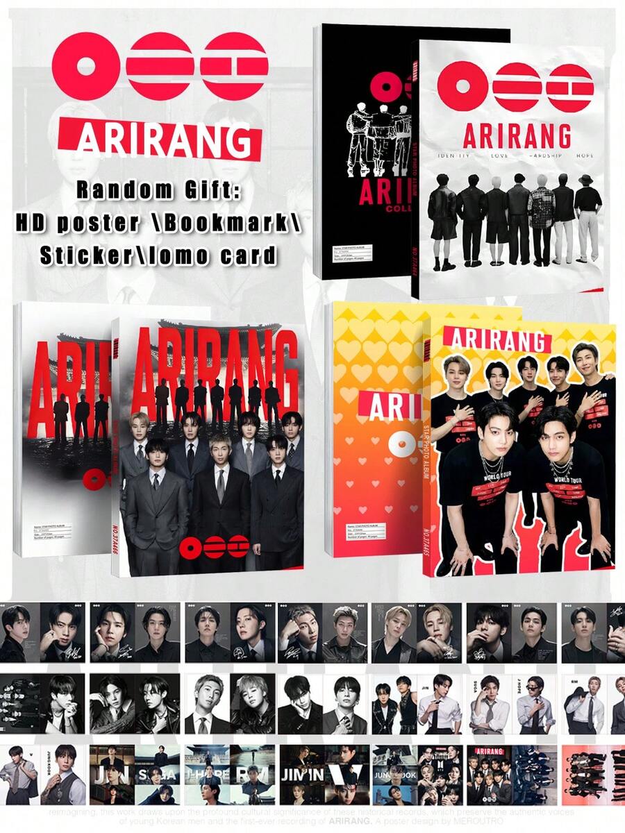 Sách ảnh HD độc quyền BT ARIRANG WVS của Weverse, quà tặng cho ARMY, sách ảnh thần tượng sưu tầm, món quà hoàn hảo không thể thiếu. Ốp điện thoại WVS / Weverse POB, sổ tay trang trí, album chân dung HD chống nước. - Nhiều màu - Xem 1