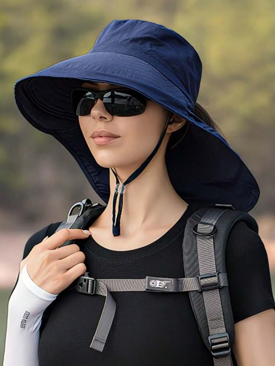 2顶女士徒步/夏季渔夫遮阳帽，旅行防紫外线帽，户外防晒帽 - 彩色 - 查看 1