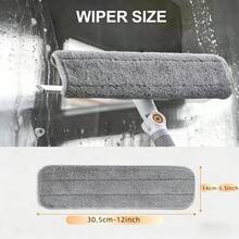 Limpiacristales 2 en 1 | Cepillo multiusos mágico para limpiar ventanas | Raspador para limpiar pantallas, mango largo, gris, elimina mosquitos y polvo, herramienta de limpieza de pantallas, quitapelos reutilizable, cepillo para limpiar puertas y ventanas del hogar, herramienta de limpieza de doble textura, para limpiar ventanas, baños, exteriores, paredes, pisos y superficies de vidrio, regalo pensado para mamá - Limpiacristales con aislamiento de tela (rascador incorporado) - Ver 6