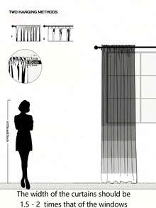1pc White Luxury Beaded Embroidered Sheer Curtain, Translucent, Suitable For Living Room, Bedroom, Balcony, Office, Home Decor, All Seasons - White - View 8