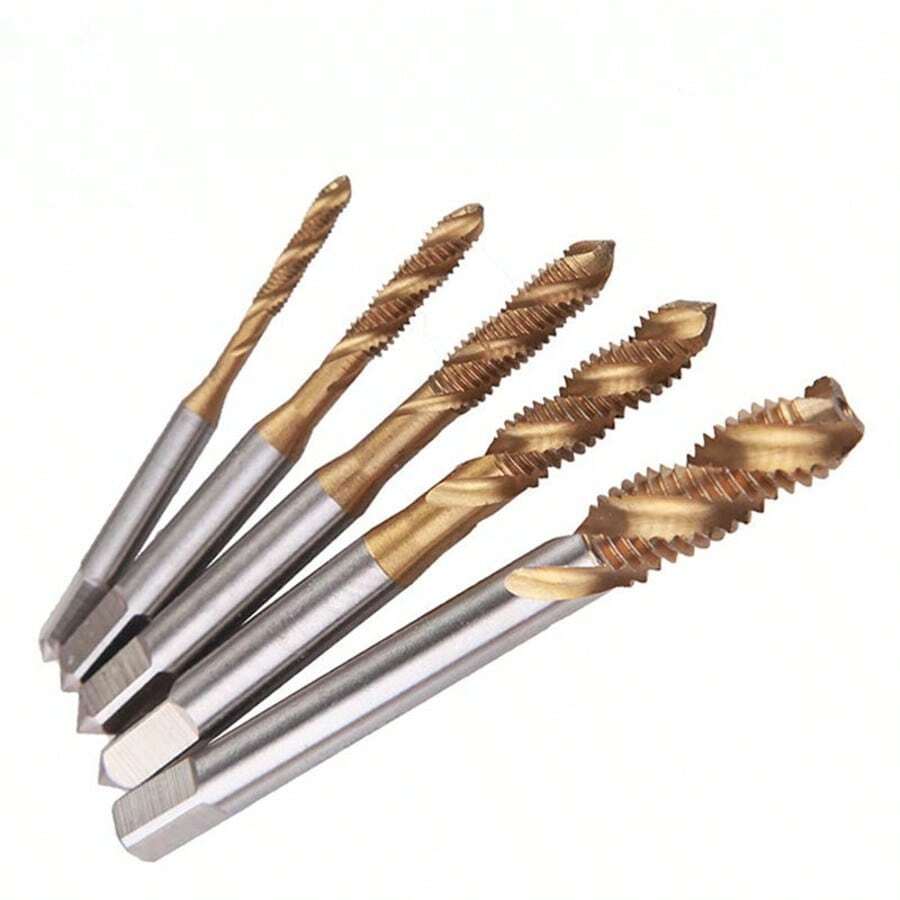 5件套自钻钻头套装 - 钻孔和螺丝孔组合工具，涂层钻头，适用于金属/木材钻孔 - 鑽頭套裝 - 查看 1