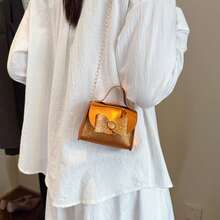 Túi vuông kiểu công chúa, túi dây thắt nơ, túi xách tay và túi đeo vai lấp lánh dành cho bé gái, lựa chọn quà tặng tuyệt vời. - A - Xem 9