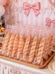 100个粉色蝴蝶结透明糖果袋,女孩生日派对回礼袋,婚礼礼物包装袋,蝴蝶结主题派对回礼袋,婴儿派对糖果袋装饰,粉色派对用品,市集糖果包装袋,蝴蝶结生日派对透明袋,新娘送礼会装饰,性别揭晓派对装饰,烘焙饼干袋,粉色蝴蝶结装饰,生日礼物,派对回礼,复活节装饰,毕业典礼 - 粉紅色蝴蝶結 - 查看 3