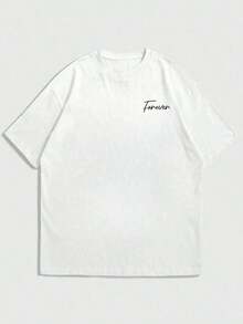 Camiseta de Manga Corta para Hombre Zrgoth, Casual, Versátil, con Estampado Simple - Blanco - Ver 6