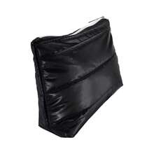Padded Black Travel Makeup Bag Essential Functional Cosmetic Organizer - Negro Acolchada - View 2
