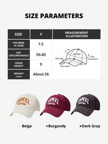 CAMEL CROWN Corduroy Baseball Cap, Unisex Wide Brim Casual Cool American Style Baseball Hat - Beige - View 7