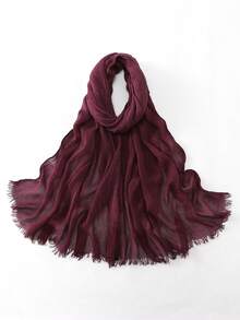 1 szt. Damski, jednokolorowy, marszczony szal hidżabowy, minimalistyczna, wygodna, oddychająca muzułmańska chusta na głowę, naturalny, marszczony, długi szal, swobodny, uniwersalny, odpowiedni do codziennego noszenia, na każdą porę roku - Wielokolorowe - Zobacz 23