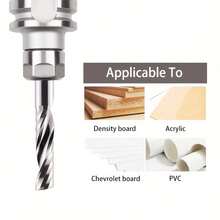 10 mũi phay ngón đơn rãnh bằng hợp kim cứng nguyên khối 4mm, dao khắc CNC độ chính xác cao, thích hợp cho việc khắc và cắt nhôm/acrylic/PCB. - dao khắc - Xem 3