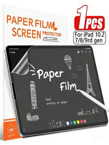1pc Paper-Like Matte Screen Protector, Compatible With IPad, Made Of PET Material, Anti-Glare, Provides A Natural Paper-Like Writing Experience, High Sensitivity, Anti-Fingerprint, Low Reflection, Supports Drawing, Compatible With IPad 11/10th Gen, 2025/2022 Pro, 2024 11-Inch, 10-Inch Mini, 7-Inch Air 13 And Other Models, Tablet Screen Protector Accessory - Clear - View 26