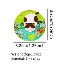 Ghim cài áo hình động vật dễ thương: Mèo, Cáo, Bướm, Gấu trúc, Cây thông, Ghim cài ve áo, Huy hiệu cài áo, Phụ kiện quần áo, Trang sức thời trang, Quà tặng - Vàng - Xem 22