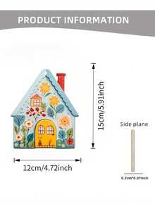 Placa de Casa em Estilo Minimalista e Cartoon de Madeira, Adequada para Decoração Interna de Casa, Quarto, Sala de Estar, Escritório e Café, Decoração para Dia dos Namorados, Dia das Mães, Ação de Graças e Natal, Placa e Sinal Decorativo - Multicolorido - Visão 2