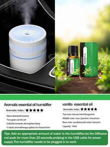 1 Set Car Humidifier (250ml Capacity, Color Changing Night Light, LED Charging) & 360° Rotatable Car Phone Holder With License Plate, Perfect Car Accessories Gift For Friends On Holidays - Cylinder - View 27