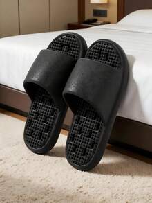 Dép massage thoáng khí, dép đi trong nhà, dép tắm nhanh khô, kiểu dáng rỗng, dùng được cho cả nam và nữ. - đen - Xem 5