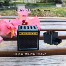 Unique 3D Printed Mini Guitar Amplifier Pick Holder | Cool Guitar Accessory | Compact Pick Storage | Mini Guitar Amplifier Pick Holder / Miwayer Guitar Pick Holder / 3D Printed Large Capacity Portable Amplifier Shaped Guitar Pick Holder With 5 Slots / For Guitar Accessories, Suitable For Back To School (Picks Not Included) - 3D Pick Storage - View 17