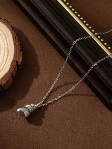 1pc Popular Women's Fashionable Summer Seashell Pendant Necklace, Delicate & Cute, Ideal For Wedding, Engagement, Party & Other Occasions - 金子 - 查看 5