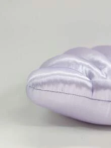 1pc Fresh Shell Shaped Throw Pillow, Coastal Style Home Decor Cushion, Pillow Cover, French Gentle Lavender Shell Irregular Decorative Pillow, Ins Style Bedroom Sofa Accent - Purple - View 4