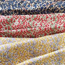0,5 m/1 m/2 m/3 m Tissu de coton imprimé floral vintage, doux et respirant, convient pour l'artisanat DIY, la couture, le matelassage, la décoration textile domestique, le motif floral rétro, vendu au mètre, 3 options de couleur - Trois lettres de printemps - Voir 3