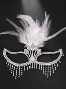Silver Tassel, Luxury Decor, Masquerade Party Women - Vàng Đen - Xem 2