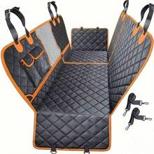 Almofada de Assento de Carro para Animais de 3 em 1, Tapete Traseiro de Carro Multifuncional Anti-Sujeira para Cães e Gatos - Preto - Visão 9