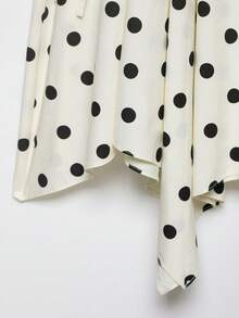 YROOE 女款復古法式波點中長裙，收腰喇叭裙，春/夏 - 彩色 - 查看 5