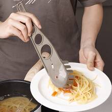 1/2pcs Multi-Functional Creative Plastic Noodle Spoon, Suitable For Scooping Eggs, Pasta, 3-Hole Powder Measuring Spoon, Household Noodle Spoon Colander, Small Kitchen Cooking Tool - Multicolor - View 7