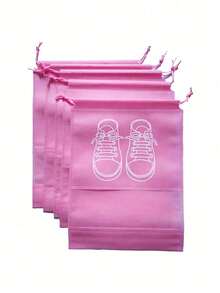 Disposable Non-Woven Drawstring Shoe Covers, Anti-Yellowing Anti-Dust Storage Bags, Moisture-Proof Travel Shoe Bags, Solid Color Dust-Proof Travel Shoe Bags, Shoe Storage Boxes, Shoe Organization Bags, Essential Travel Accessories - Multicolor - View 16