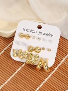9 paires de boucles d'oreilles à tige océan animal nœud papillon, forme de cœur, perle et cristal CCB, idéal pour les tenues d'été et les vacances à la plage. Convient aux filles pour un usage quotidien, cadeau idéal pour les amis - Multicolore - Voir 4