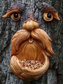 Outdoor Tree Face Decor, Tree Art, Outdoor Tree Decoration, Tree Stump Decor, Tree Trunk Face, Outdoor Tree Decoration, Tree Face Decor, Outdoor Tree Face Decor, Tree Eyes - Multicolor - View 3