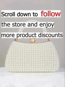 Đây là một chiếc túi xách đính ngọc trai thanh lịch, cao cấp và thời trang, phù hợp cho các dịp như tiệc đính hôn, dạ hội sườn xám và tiệc tối dành cho phụ nữ. Túi ngọc trai thanh lịch, túi xách nữ sang trọng, túi cưới, túi ngọc trai. - Màu be - Xem 2