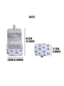 迪士尼史迪奇化妆包，卡通旅行化妆包，可爱浴室收纳包，饰有莉萝与史迪奇图案，大容量多功能悬挂式化妆包，史迪奇粉丝和迪士尼爱好者的理想礼物 - 查看 14