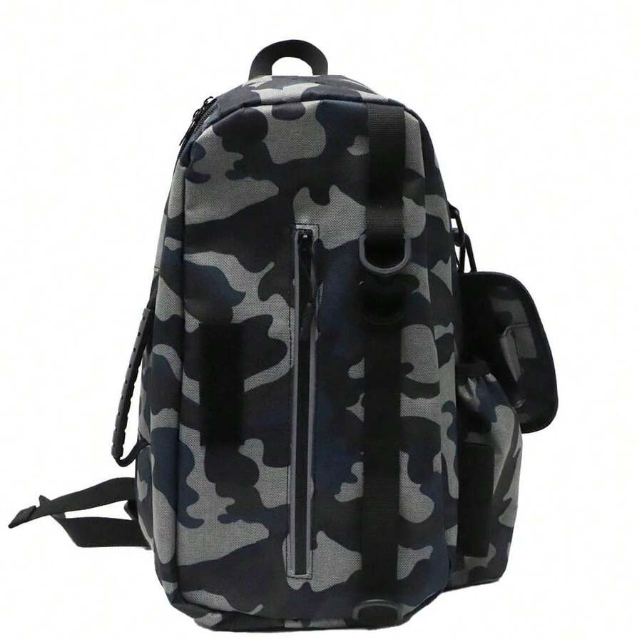 1pc Camouflage Pattern Outdoor Portable Large Capacity Multi-Function Fishing Rod Bag
